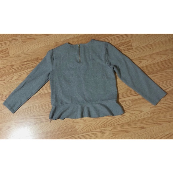 J. Crew Tulle-hem Top (Gray) - Picture 4 of 8